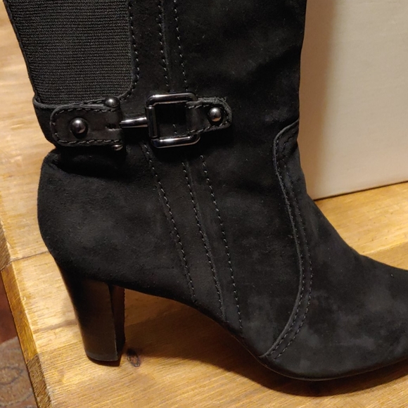 ANNE KLEIN BLACK SUEDE BOOTS SIZE 8 NWT - Picture 2 of 8